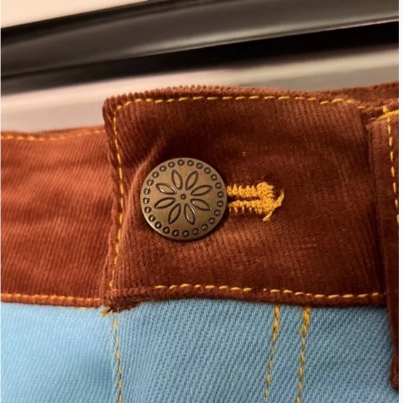 Unique vintage smiley boho jeans/pants sz 27 - Picture 8 of 8